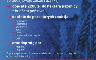 Zdjęcie do Informacja dot. dopłat do zb&oacute;ż