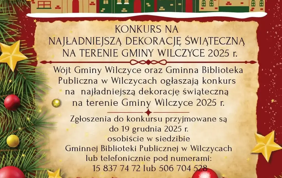 plakat informacyjny o konkursie