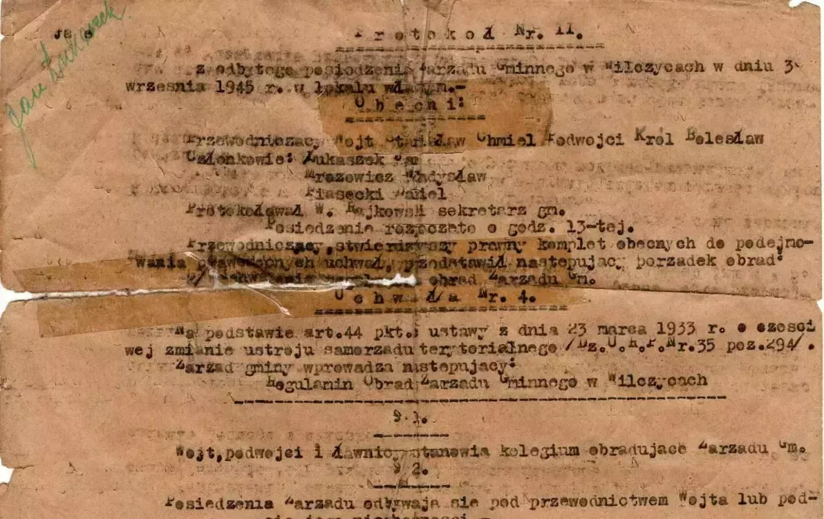 protokol z posiedzenia ZG w Wilczycach