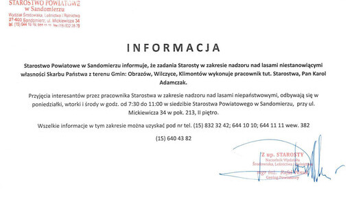 plakat informacyjny